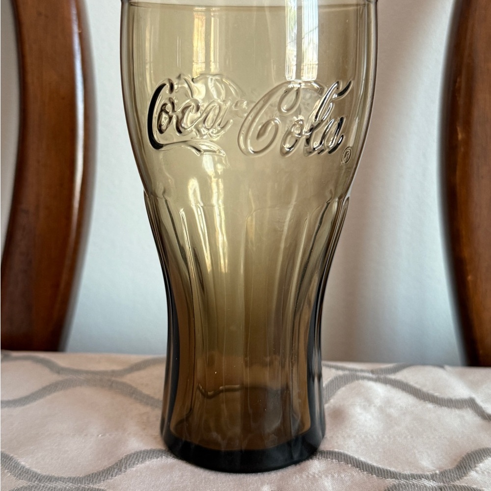 Vintage Libbey Coca Cola Coke 6" Glass Brown